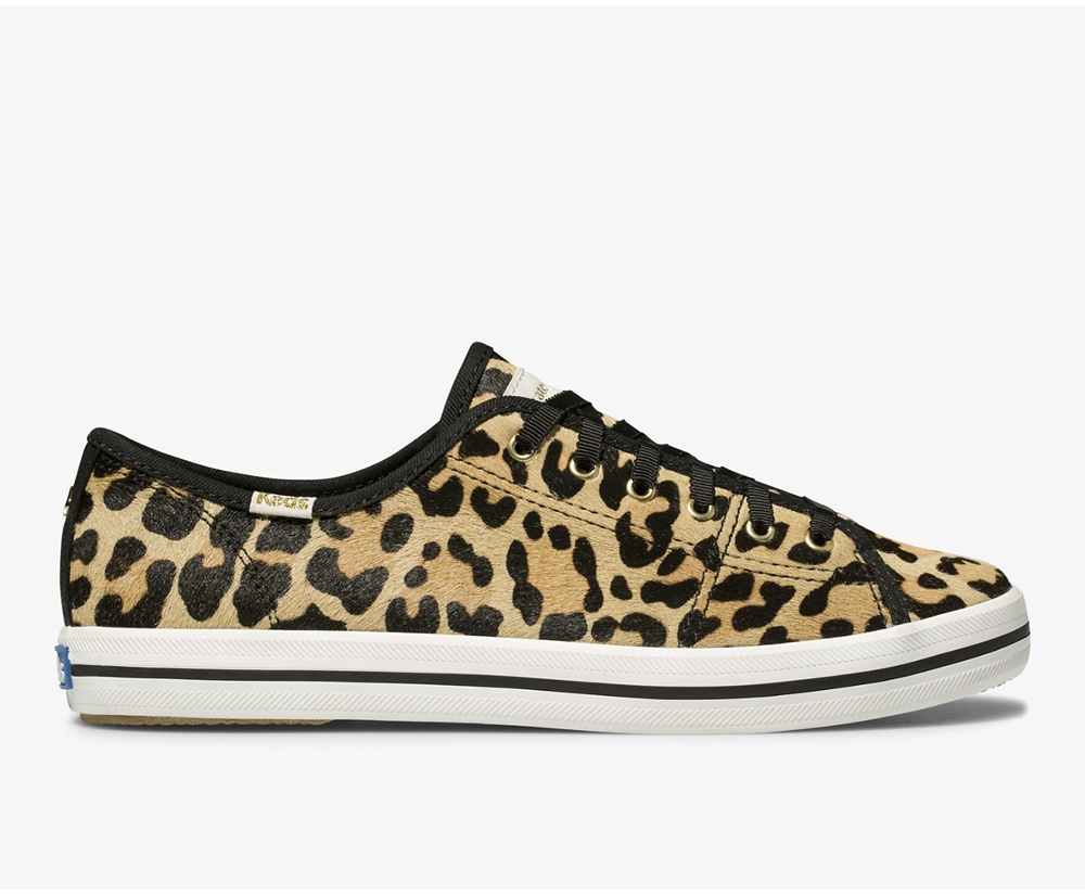 Keds Sneaker Damen Leopard - Kate Spade New York Kickstart Calf Hair - XIB-763840